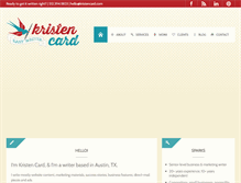 Tablet Screenshot of kristencard.com